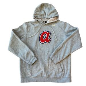 Nike hoodie men Large Atlanta Braves Cooperstown Collection Patch Pullover sport